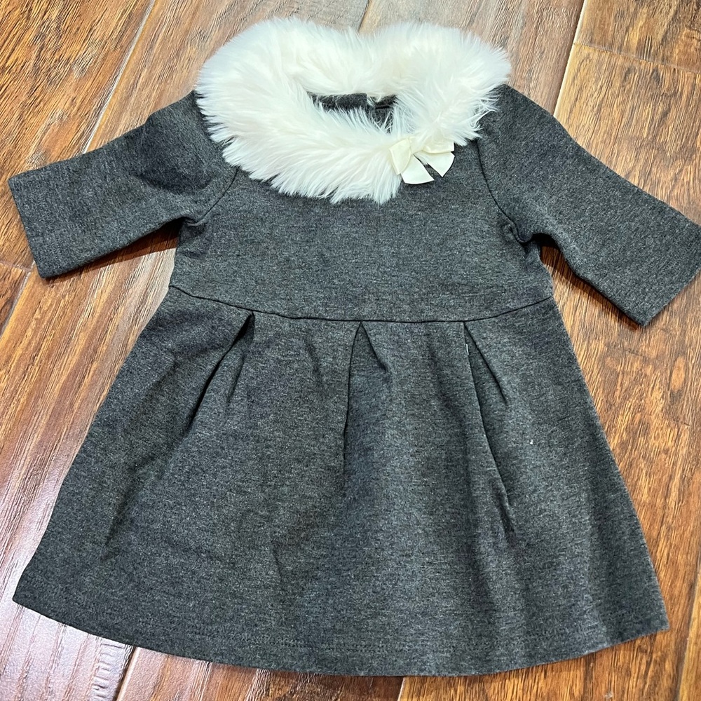 Janie and Jack faux fur dress